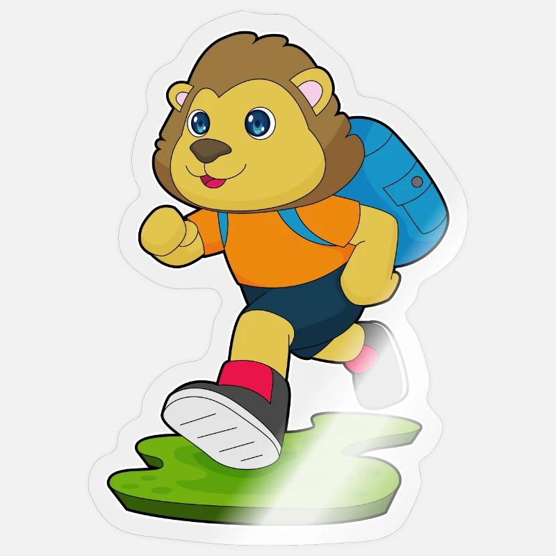Sac à dos Lion Hiker - Sticker taille S (10 x 10 cm) - brillant transparent