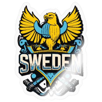 Pride of Sweden - Our Heroic Coat of Arms - Sticker size S (10 x 10 cm) - transparent glossy - Front