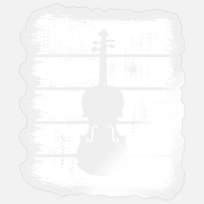 Violon - Sticker taille S (10 x 10 cm) - brillant transparent