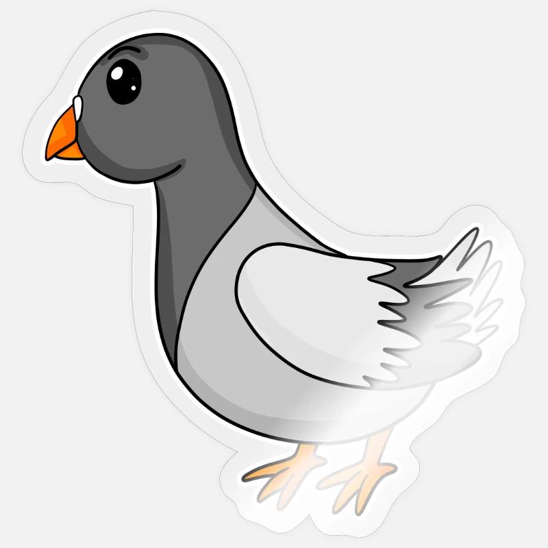 Colombe - Sticker taille S (10 x 10 cm) - brillant transparent