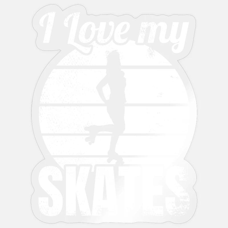 Roller Skating Lover - Sticker size S (10 x 10 cm) - transparent glossy