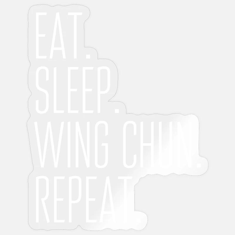Wing Chun - Sticker Größe S (10 x 10 cm) - Transparent glänzend