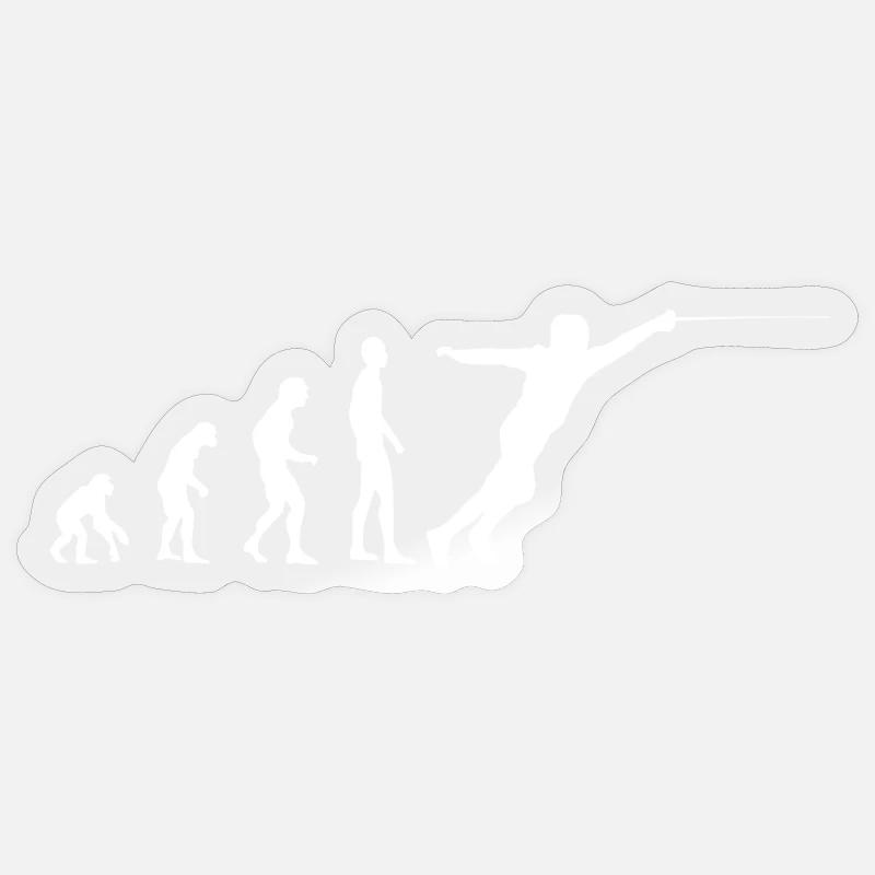 Fencing Evolution Fencer Sticker size S (10 x 10 cm)