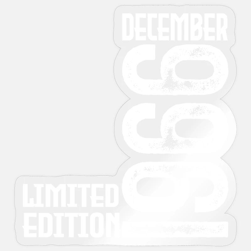 Geburtstagsgeschenk Dezember 1966. Dezember 1966. - Sticker Größe S (10 x 10 cm) - Transparent glänzend