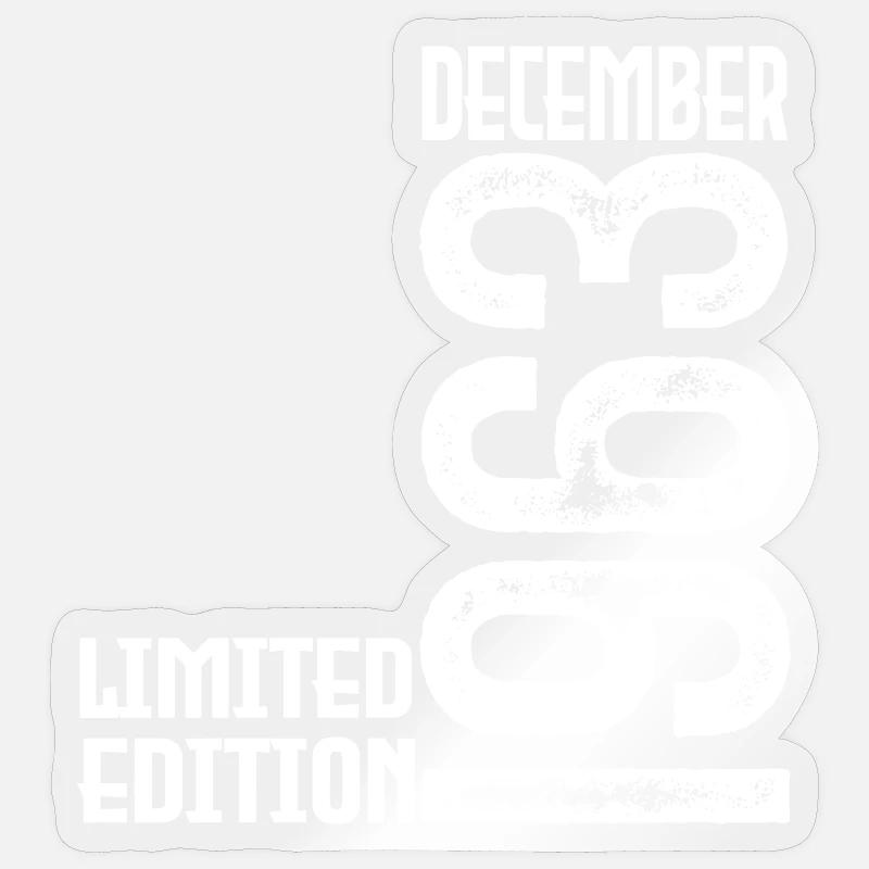 Geburtstagsgeschenk Dezember 1963. Dezember 1963. - Sticker Größe S (10 x 10 cm) - Transparent glänzend