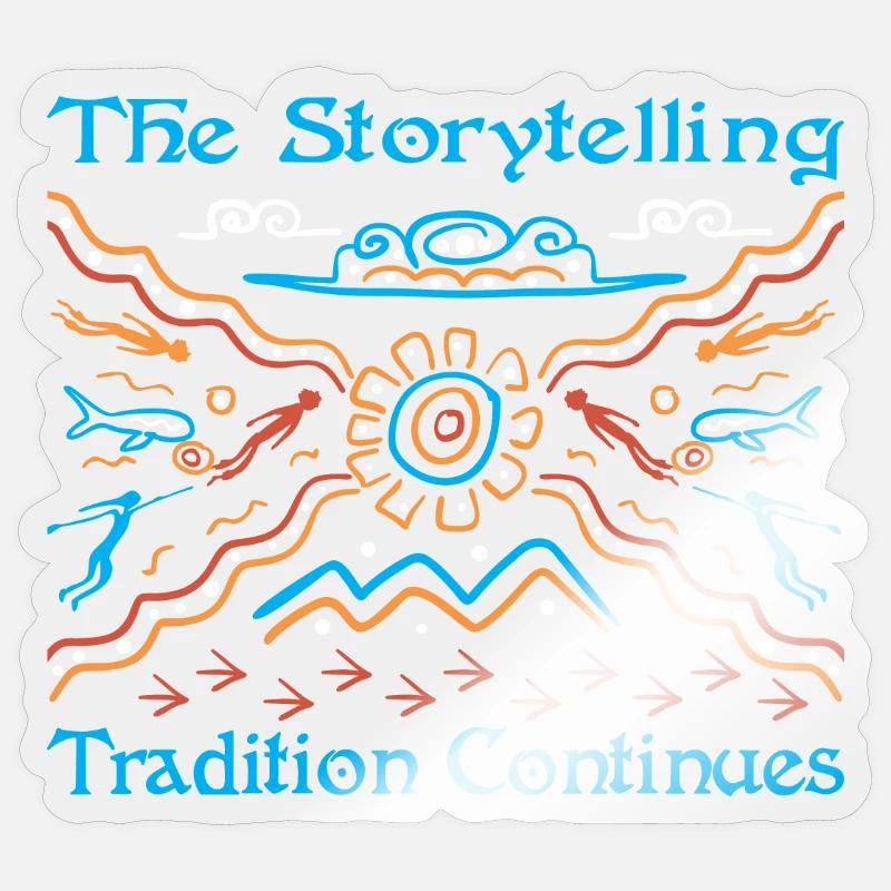 La tradition du conte Sticker taille S (10 x 10 cm)