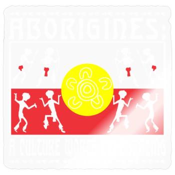 Aborigines: A Culture - Sticker size S (10 x 10 cm) - transparent glossy - Front