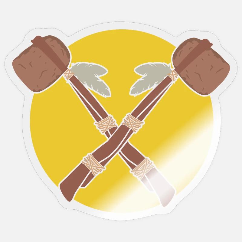 Aborigines - Sticker Größe S (10 x 10 cm) - Transparent glänzend