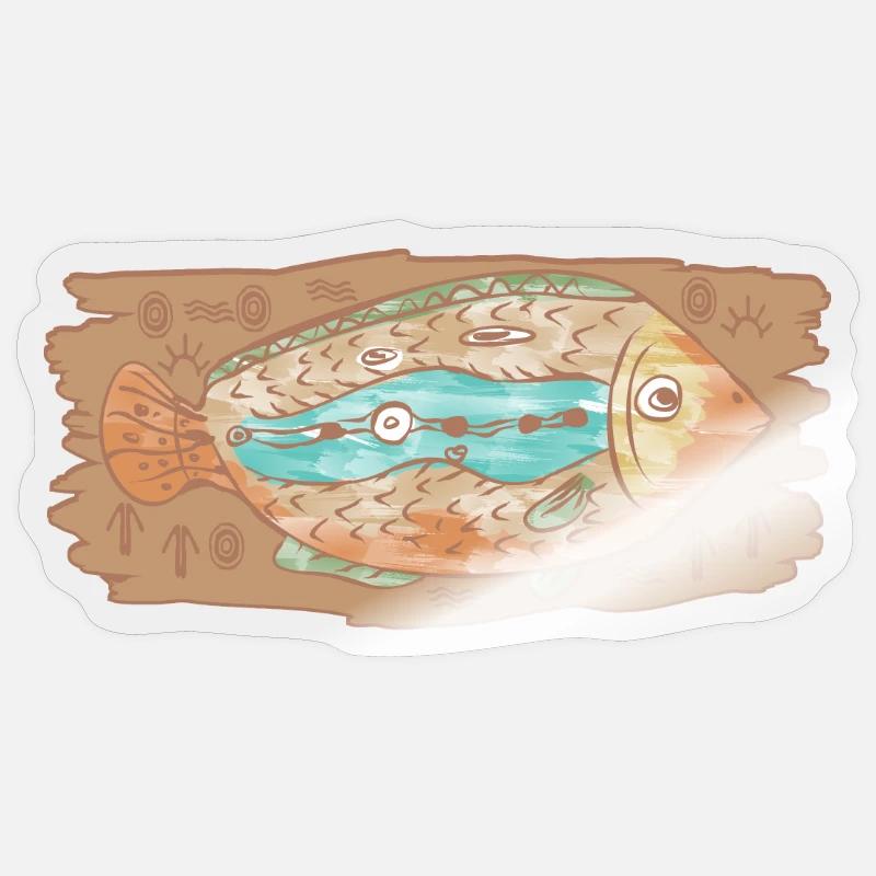 Aborigines - Sticker Größe S (10 x 10 cm) - Transparent glänzend