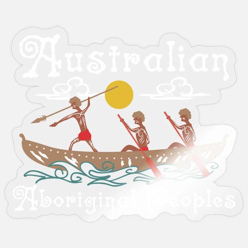 Australian Aboriginal - Sticker size S (10 x 10 cm) - transparent glossy
