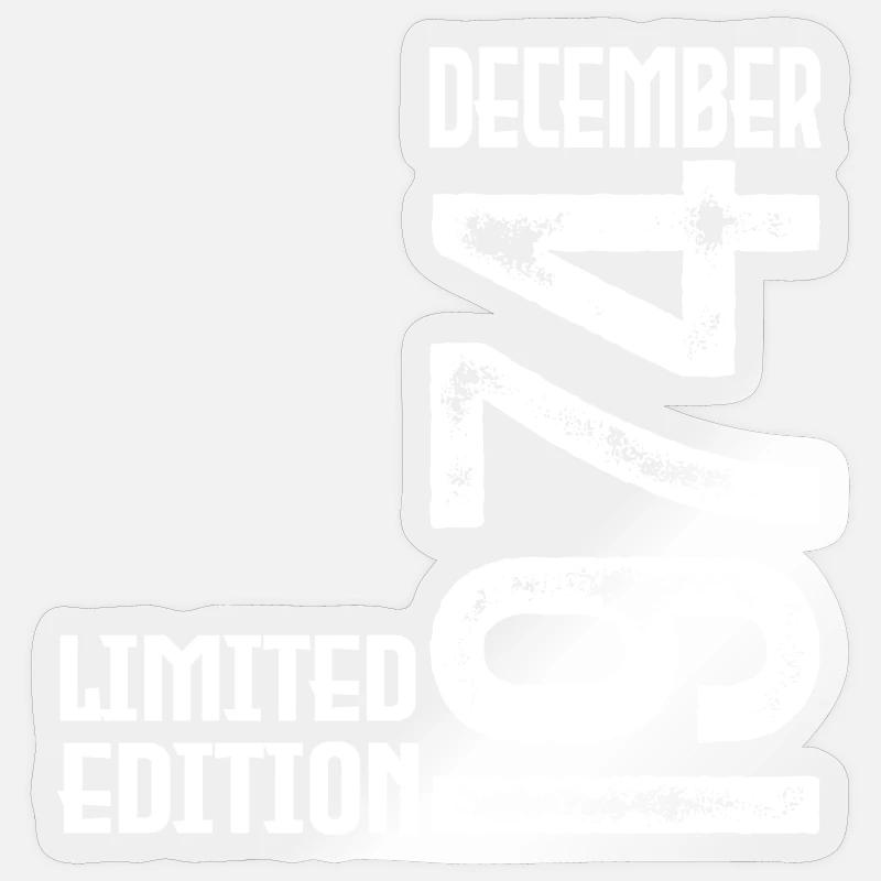 Geburtstagsgeschenk Dezember 1974. Dezember 1974. - Sticker Größe S (10 x 10 cm) - Transparent glänzend