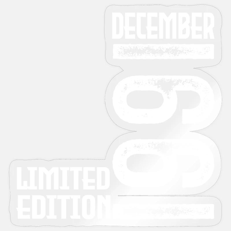 Geburtstagsgeschenk Dezember 1991. Dezember 1991. - Sticker Größe S (10 x 10 cm) - Transparent glänzend
