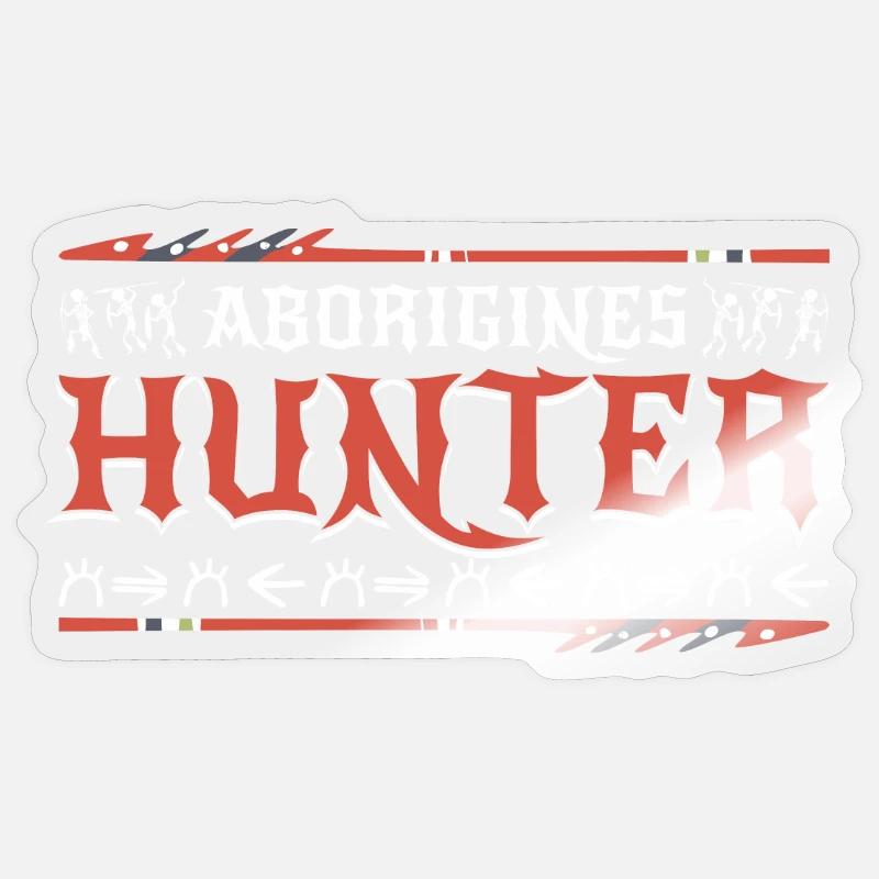 Aborigines Hunter Sticker Größe S (10 x 10 cm)