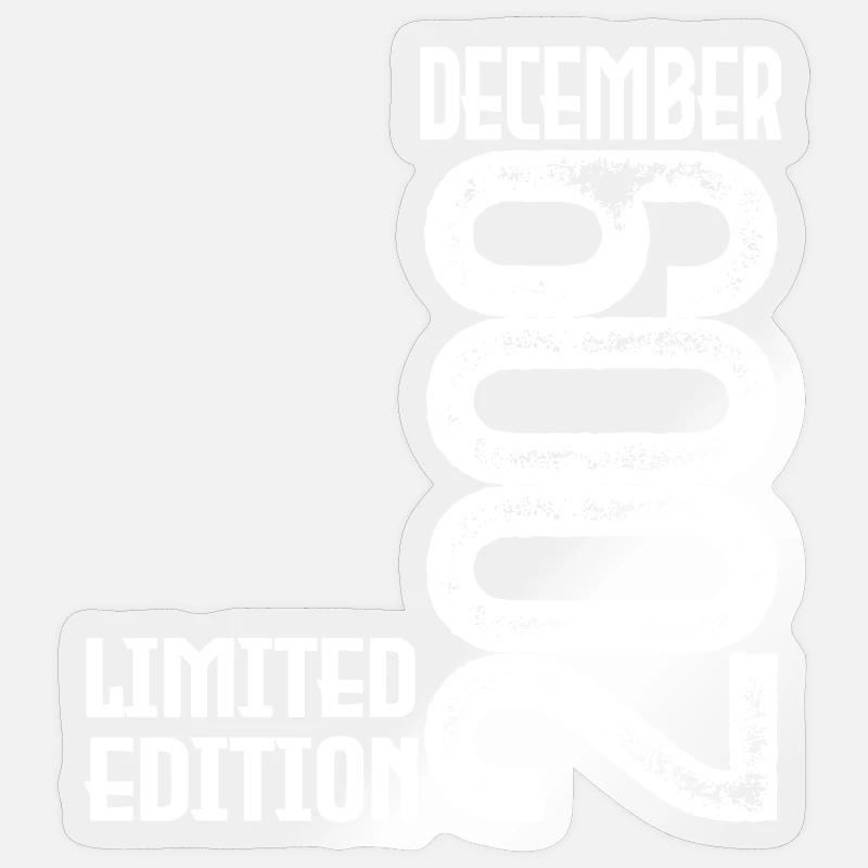 Geburtstagsgeschenk Dezember 2009. Dezember 2009. - Sticker Größe S (10 x 10 cm) - Transparent glänzend