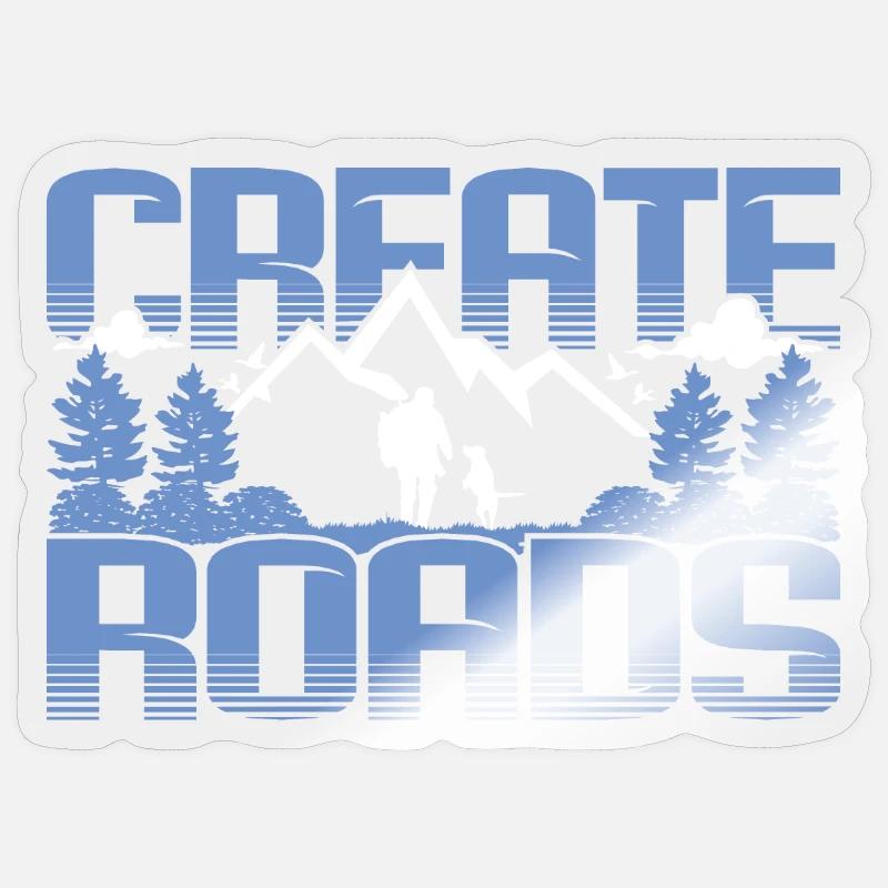 Create roads Sticker size S (10 x 10 cm)