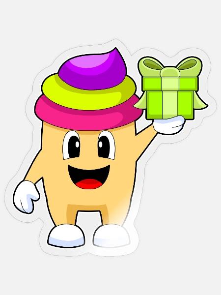 Cupcake Weihnachten Paket - Sticker Größe S (10 x 10 cm) - Transparent glänzend