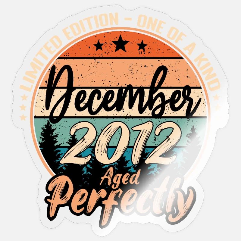 Dezember 2012 Jubiläum 2012 Legenden Dezember Sticker Größe S (10 x 10 cm)