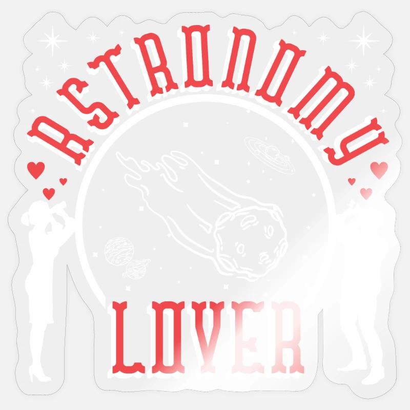 Astro - Sticker taille S (10 x 10 cm) - brillant transparent