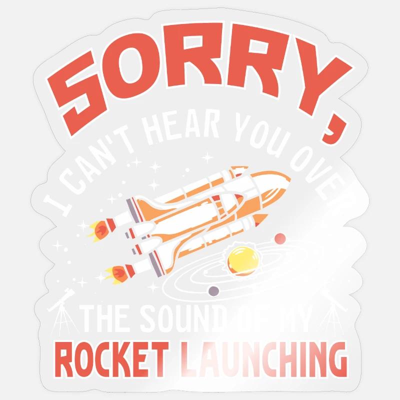 Das Geräusch meiner Rakete - Sticker Größe S (10 x 10 cm) - Transparent glänzend