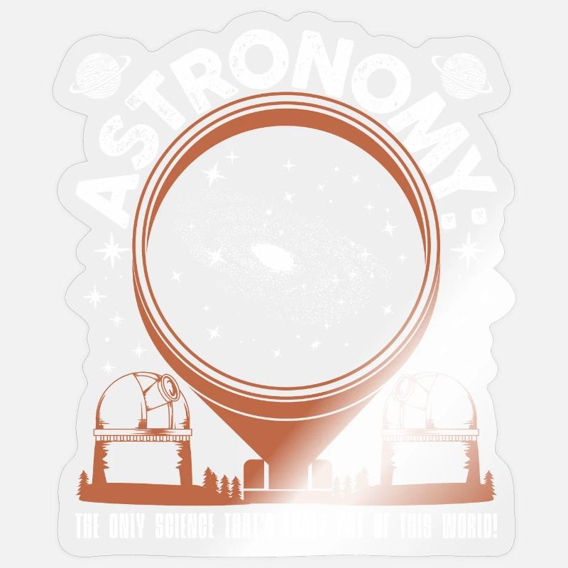 Astronomy science - Sticker size S (10 x 10 cm) - transparent glossy