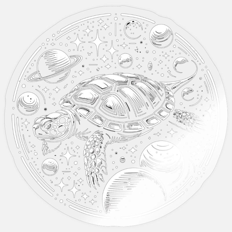 Cosmic Turtle: Star Path Sticker size S (10 x 10 cm)