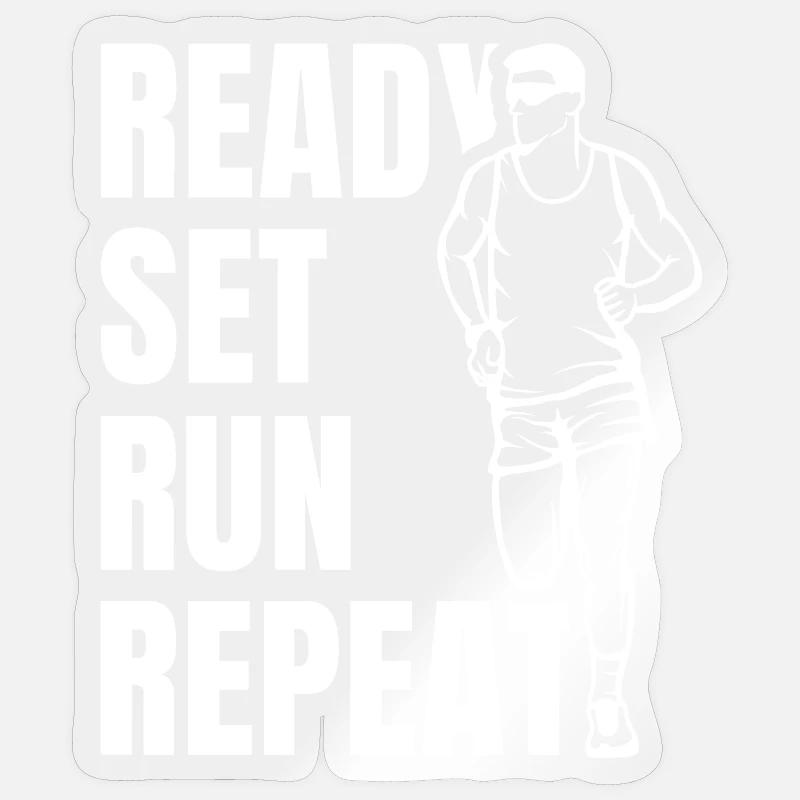 Funny runner saying - Sticker size S (10 x 10 cm) - transparent glossy