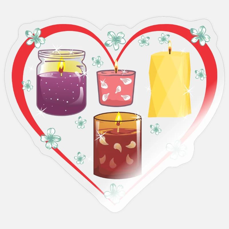 Candle Making - Sticker size S (10 x 10 cm) - transparent glossy