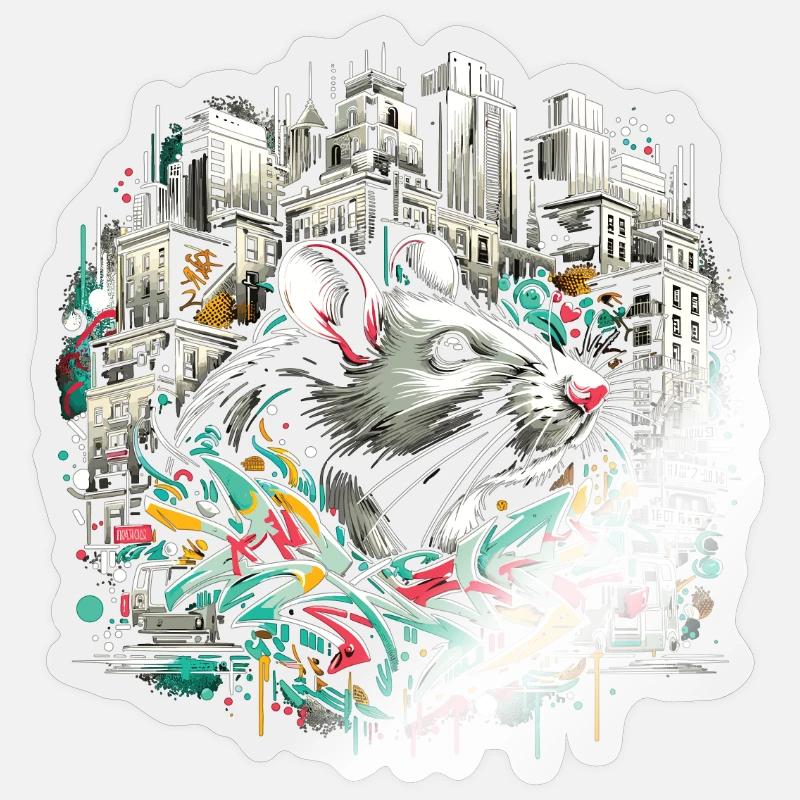 Urban Rat: Graffiti Wall Master Sticker size S (10 x 10 cm)