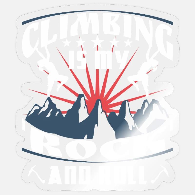 L’escalade, c’est mon « rock'' and roll » Sticker taille S (10 x 10 cm)
