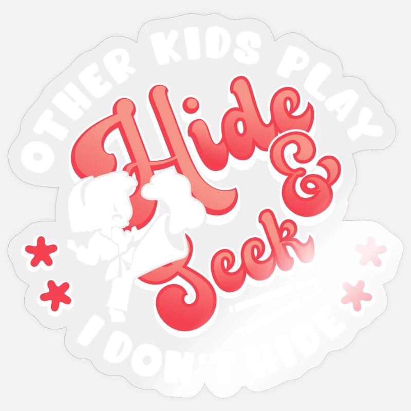 D’autres enfants jouent à cache-cache Je ne me cache pas Sticker taille S (10 x 10 cm)