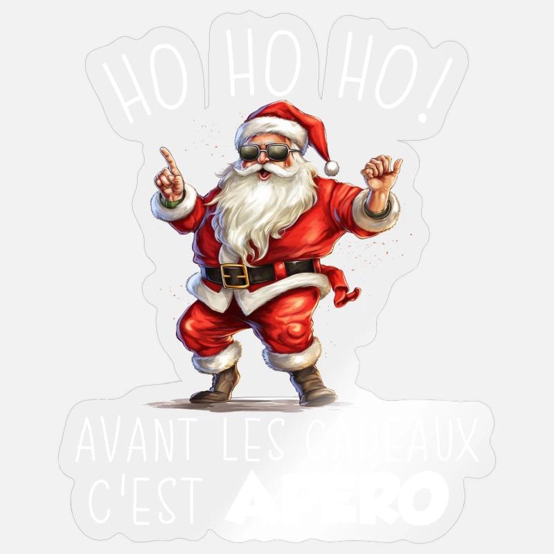 Pull Moche De Noël - Sticker taille S (10 x 10 cm) - brillant transparent