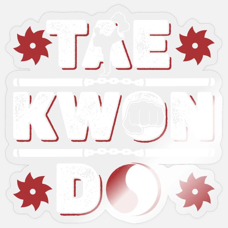 Tae Kwon Do - Sticker taille S (10 x 10 cm) - brillant transparent