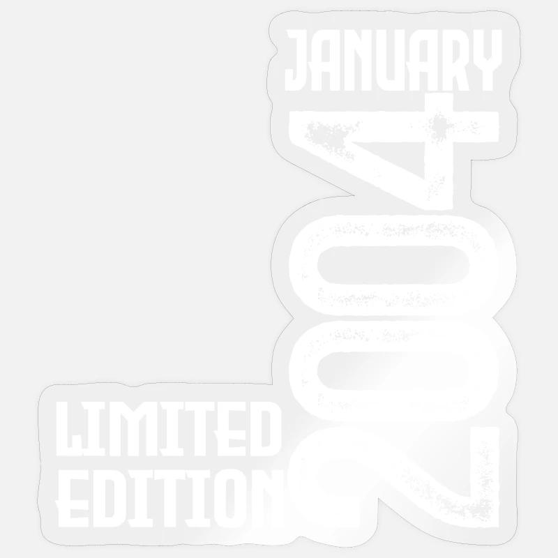 Januar 2004 Geburtstagsgeschenk. Januar 2004. - Sticker Größe S (10 x 10 cm) - Transparent glänzend