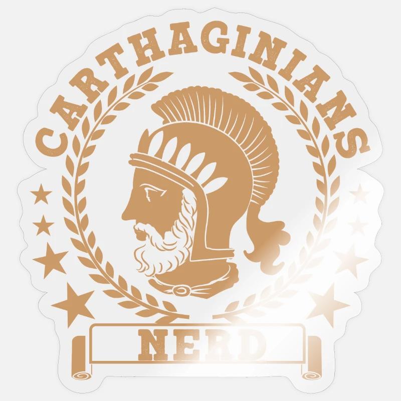 Carthaginians nerd - Sticker size S (10 x 10 cm) - transparent glossy