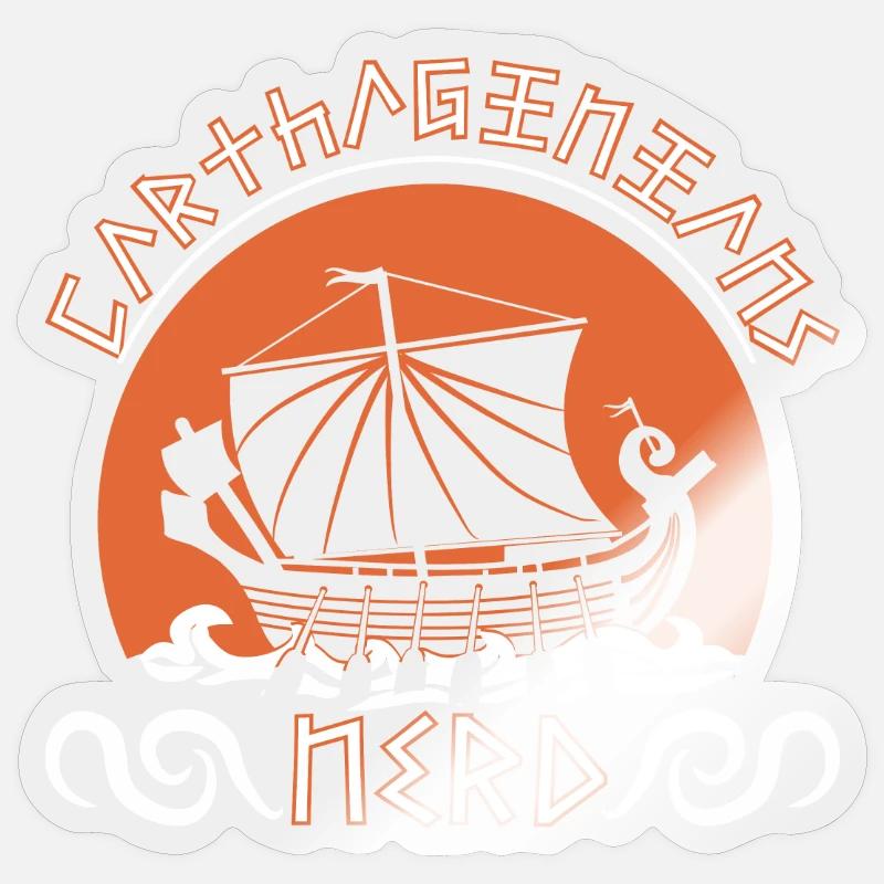 Karthager Nerd Sticker Größe S (10 x 10 cm)