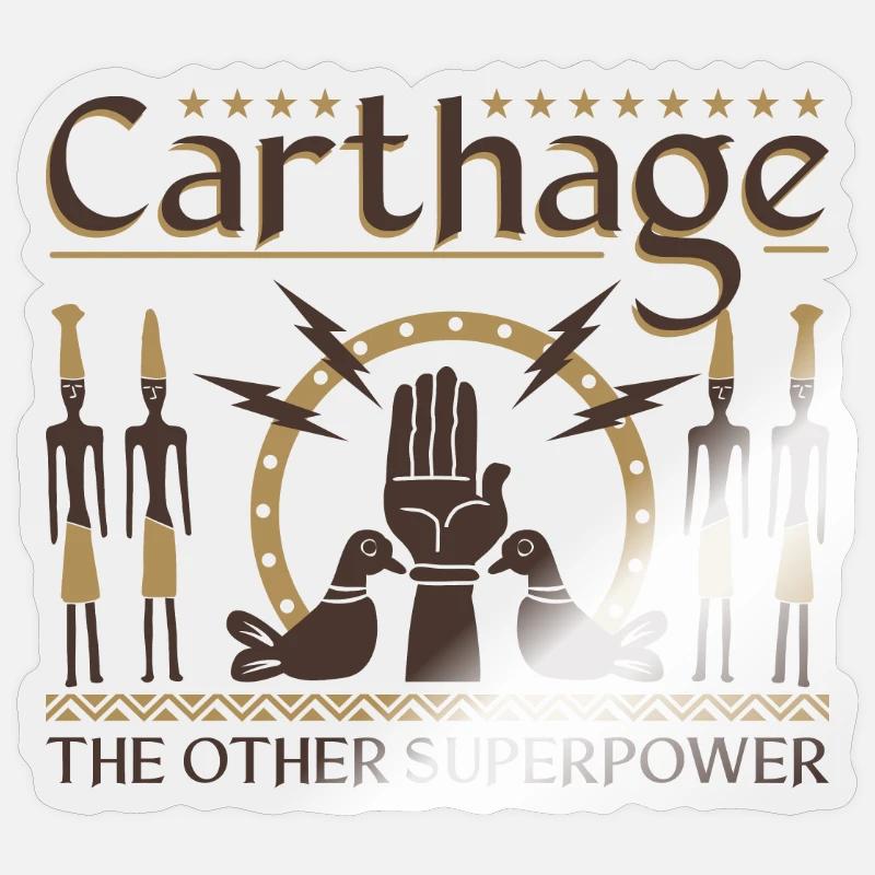 Carthage, l’autre superpuissance - Sticker taille S (10 x 10 cm) - brillant transparent