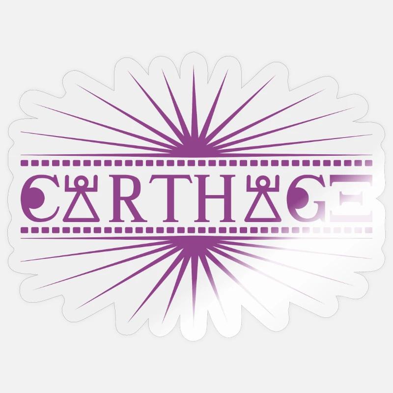 Carthage - Sticker taille S (10 x 10 cm) - brillant transparent