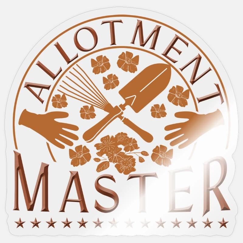allotment master - Sticker size S (10 x 10 cm) - transparent glossy