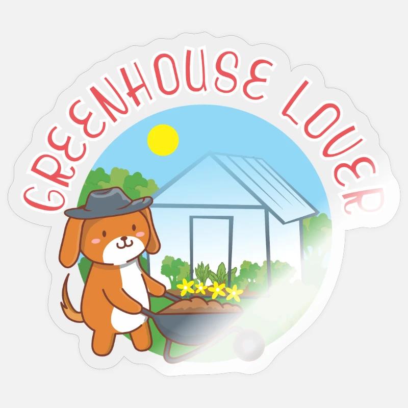 Liebhaber des Gewächshauses Sticker Größe S (10 x 10 cm)
