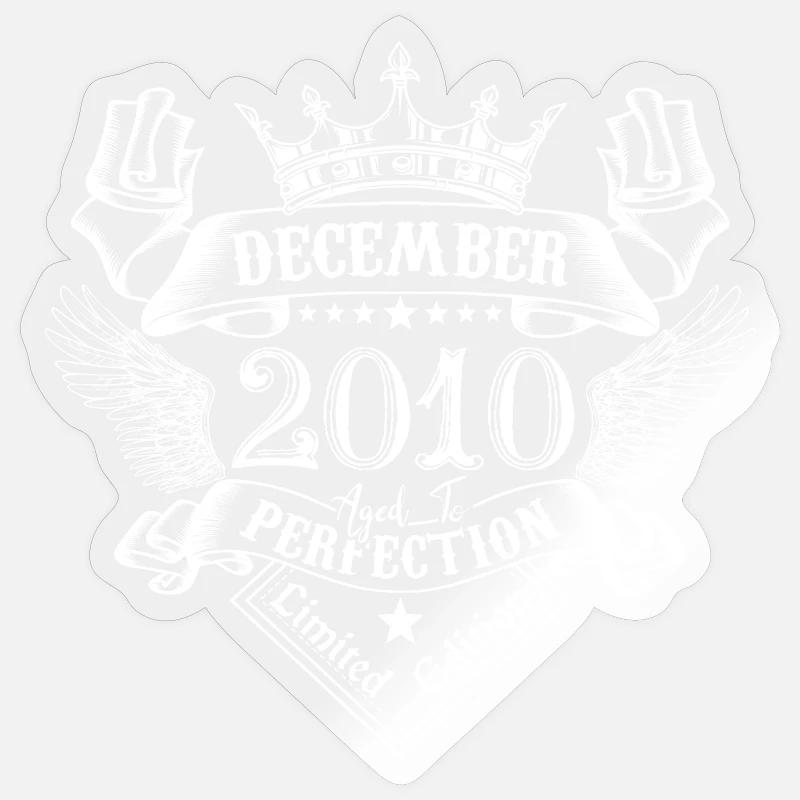 Décembre 2010 | Décembre 2010 anniversaire 2010 Sticker taille S (10 x 10 cm)
