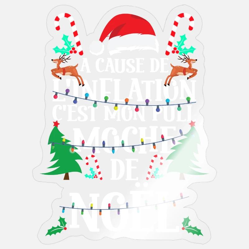 Pull Moche De Noël Sticker taille S (10 x 10 cm)