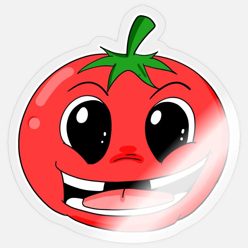 Tomato - Sticker size S (10 x 10 cm) - transparent glossy