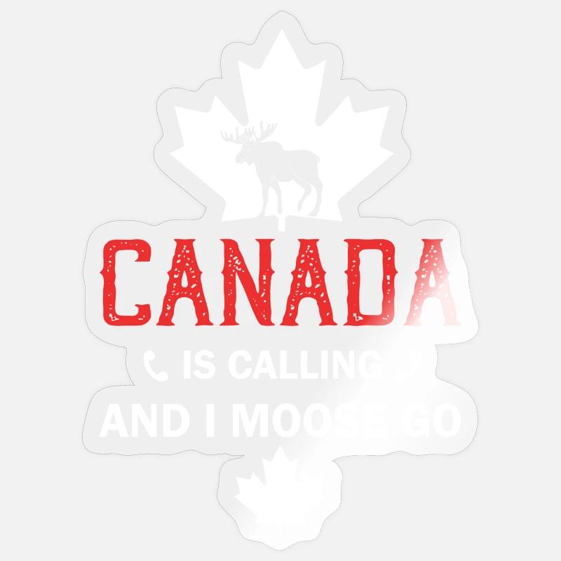 Orignal du Canada Drapeau canadien Feuille d’érable Sticker taille S (10 x 10 cm)