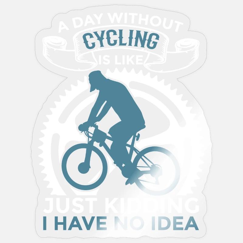 Motivation à vélo - Sticker taille S (10 x 10 cm) - brillant transparent