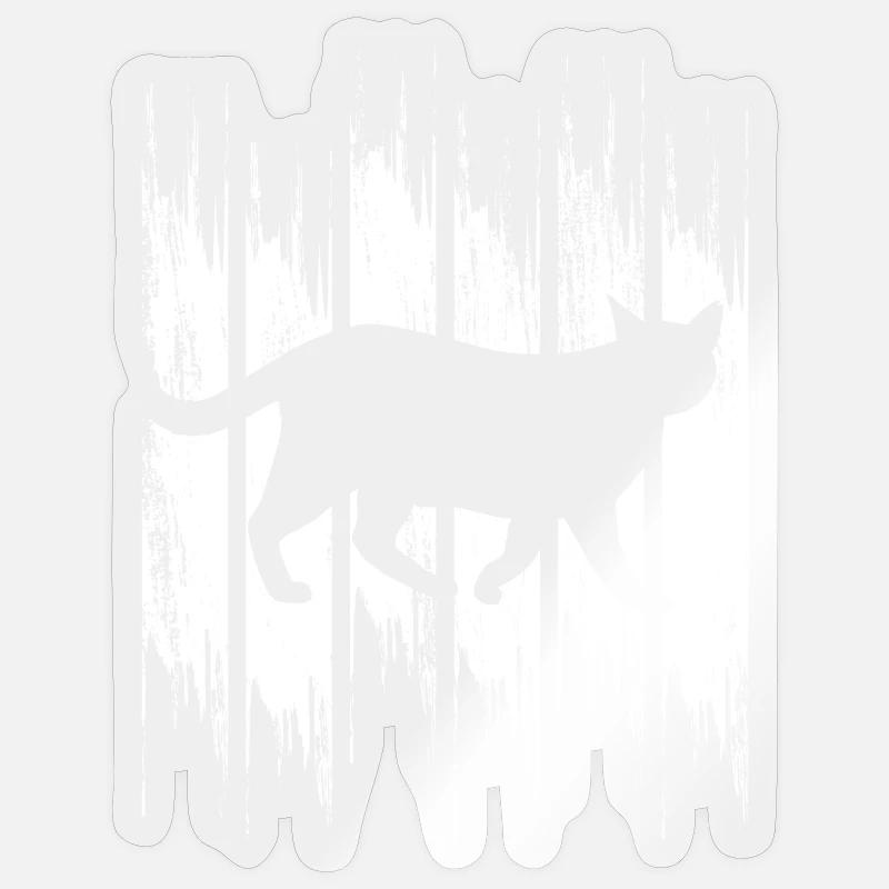 Drôle de chat - Sticker taille S (10 x 10 cm) - brillant transparent