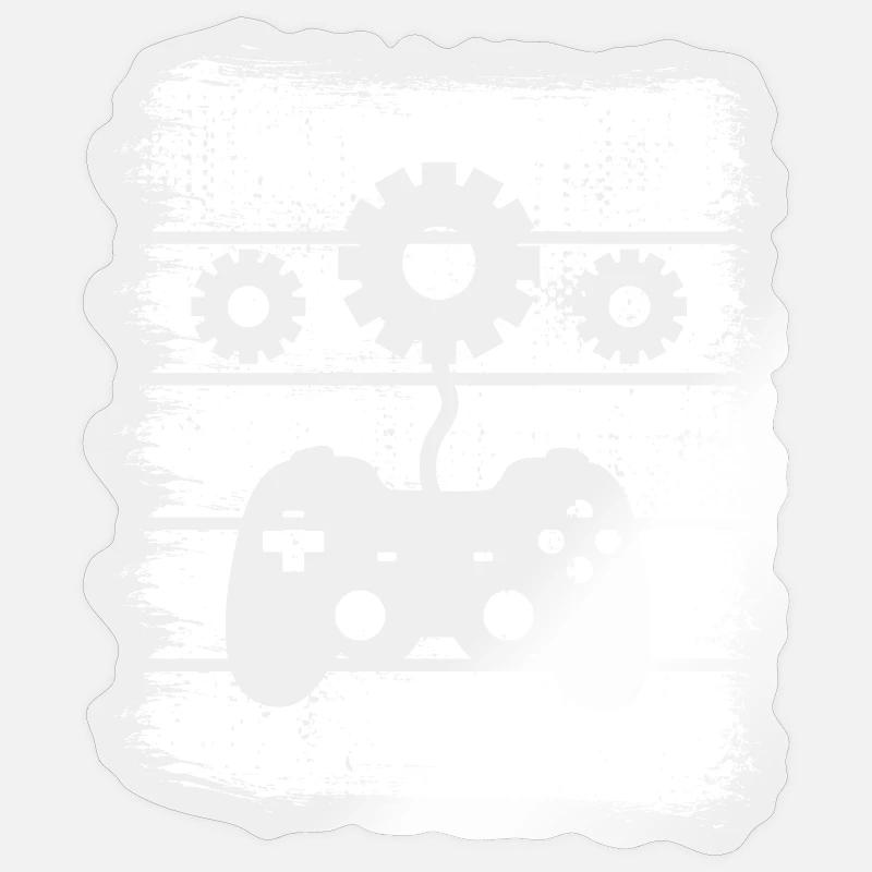 Game Design - Sticker size S (10 x 10 cm) - transparent glossy