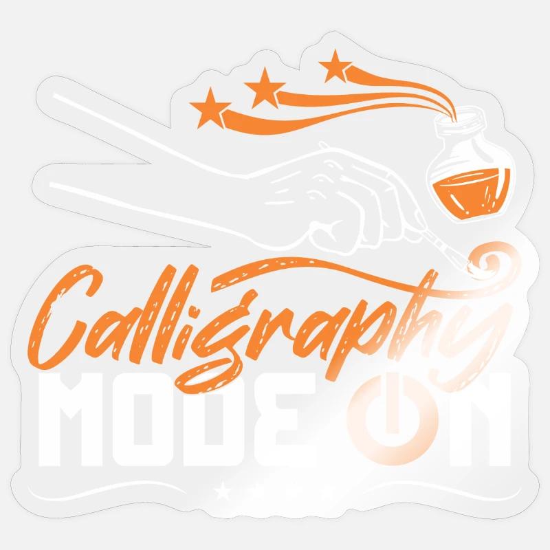 Calligraphy mode on Sticker size S (10 x 10 cm)