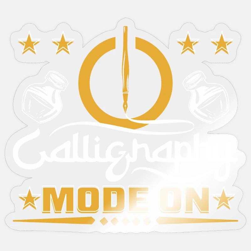Mode calligraphie activé Sticker taille S (10 x 10 cm)
