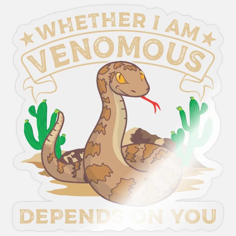 Ob ich giftig bin, hängt von dir ab Sticker Größe S (10 x 10 cm)