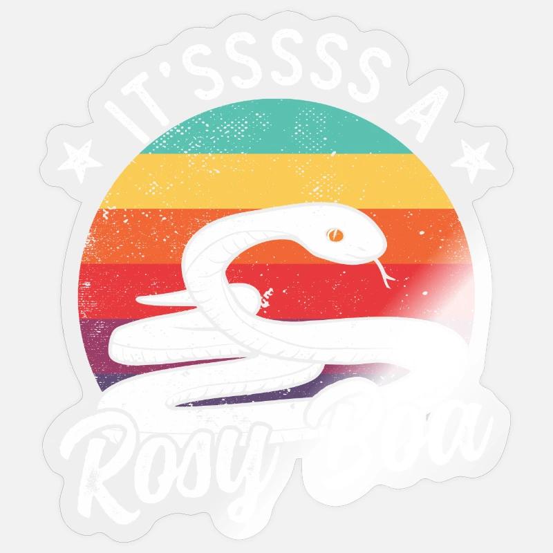 It'sssss a rosy boa - Sticker size S (10 x 10 cm) - transparent glossy